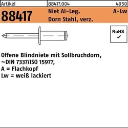 Blindniete R 88417 FLAKO 3x8 Niet Aluminium ws/Dorn Stahl verz. 500St.