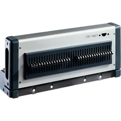Stanzwerkzeug A34M für Stanzmaschine D600, 3:1 Teilung, eckige Löcher und Daumenloch, Eisen, grau