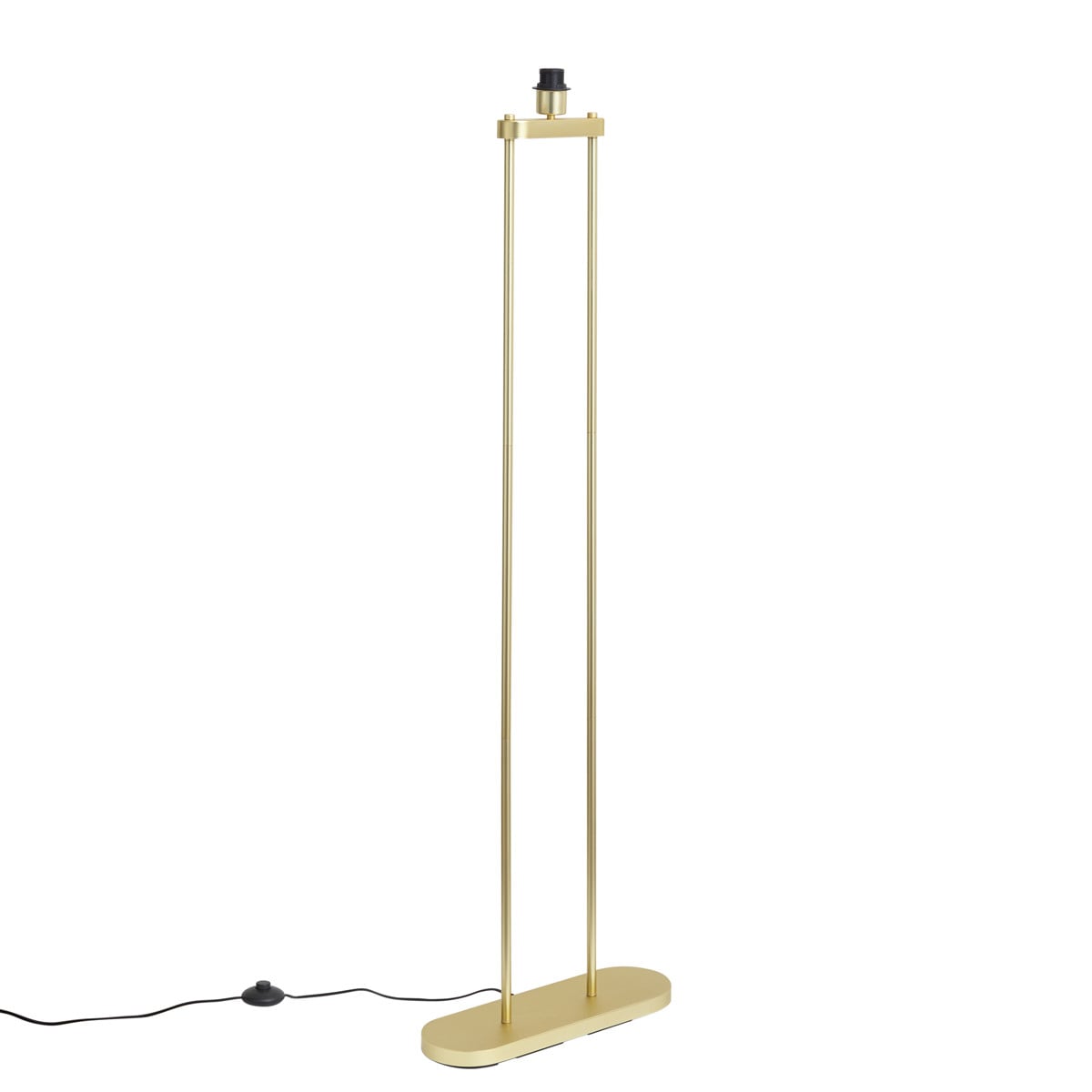Qazqa Moderne vloerlamp in goud/messing met LED