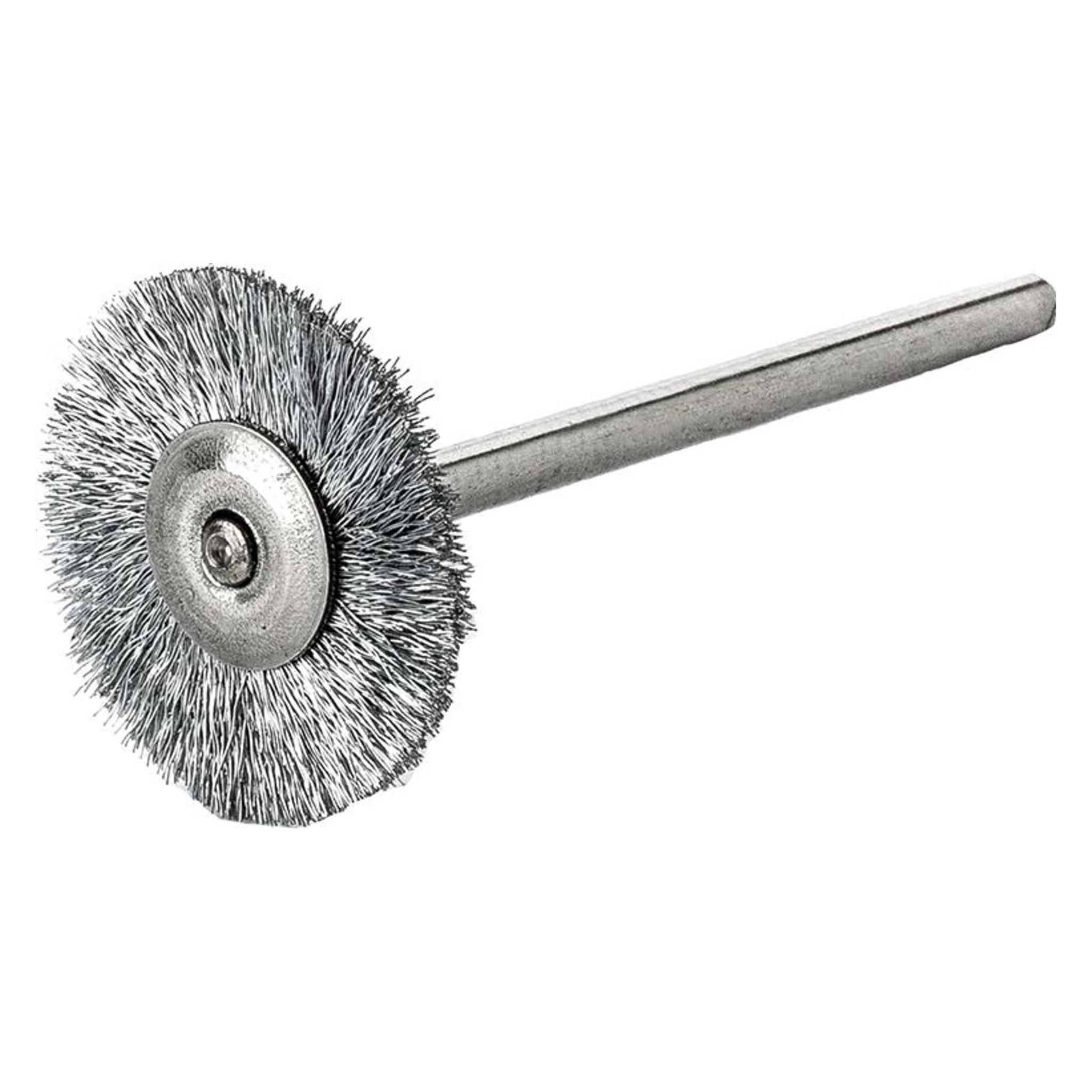 Lessmann Miniatur-Rundbürsten mit 3,0 mm Schaft Drm 22 mm Stahldraht STH gew. 0,10 mm (4017359289396)