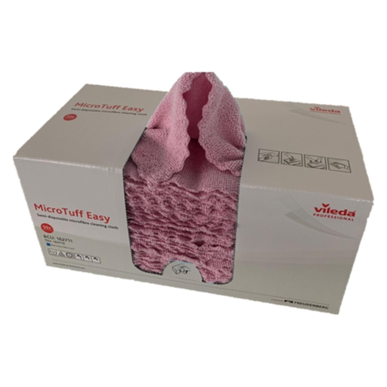 Vileda Microfasertuch MicroTuff Easy 30x30cm rot VE=50 Stück (1 Stk.) (162713)