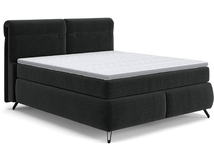 Boxspringbett SWISS HOME STYLE AMBER schwarz 160x200cm flexibel / halbfest
