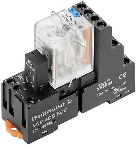 Weidmüller DRMKIT 220VDC 2CO LD/PB Koppelrelais 220 V/DC 10A 2 Wechsler 10St.