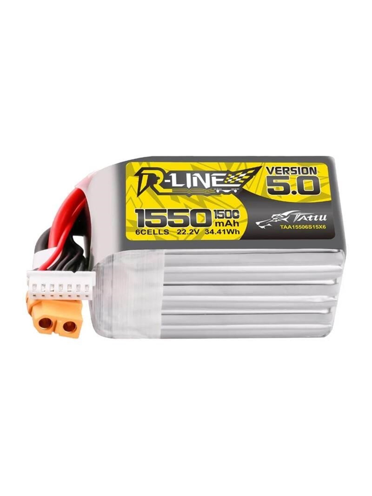 Gens ace &Tattu Lipo R-Line Version 5.0 1550mAh 22.2V 150C 6S battery with XT60 connector