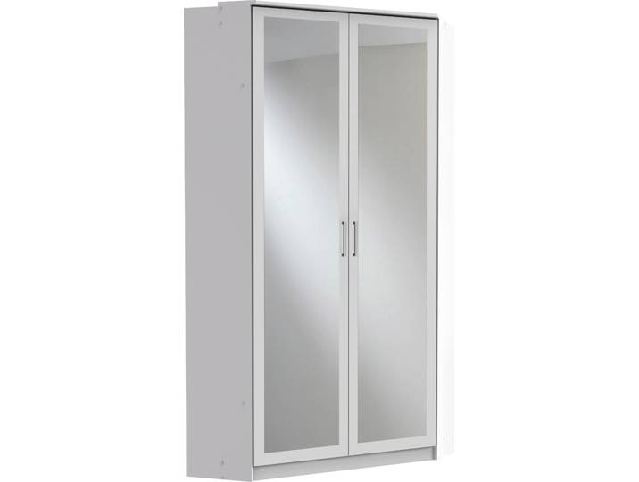 Eckkleiderschrank WIMEX Click , weiss (weiß), Schränke, Eckkleiderschrank, mit 2 Spiegeltüren