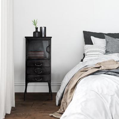 Storied Home Metal Storage Cabinet with 3 Drawers