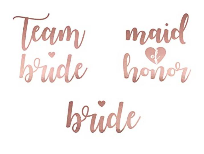 13 Team bruid roségouden tatoeages - Roze - Uniek Formaat