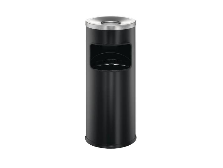 Mülleimer DURABLE Safe mit Ascher , schwarz, H:63cm, Metall, Mülleimer, Mülleimer