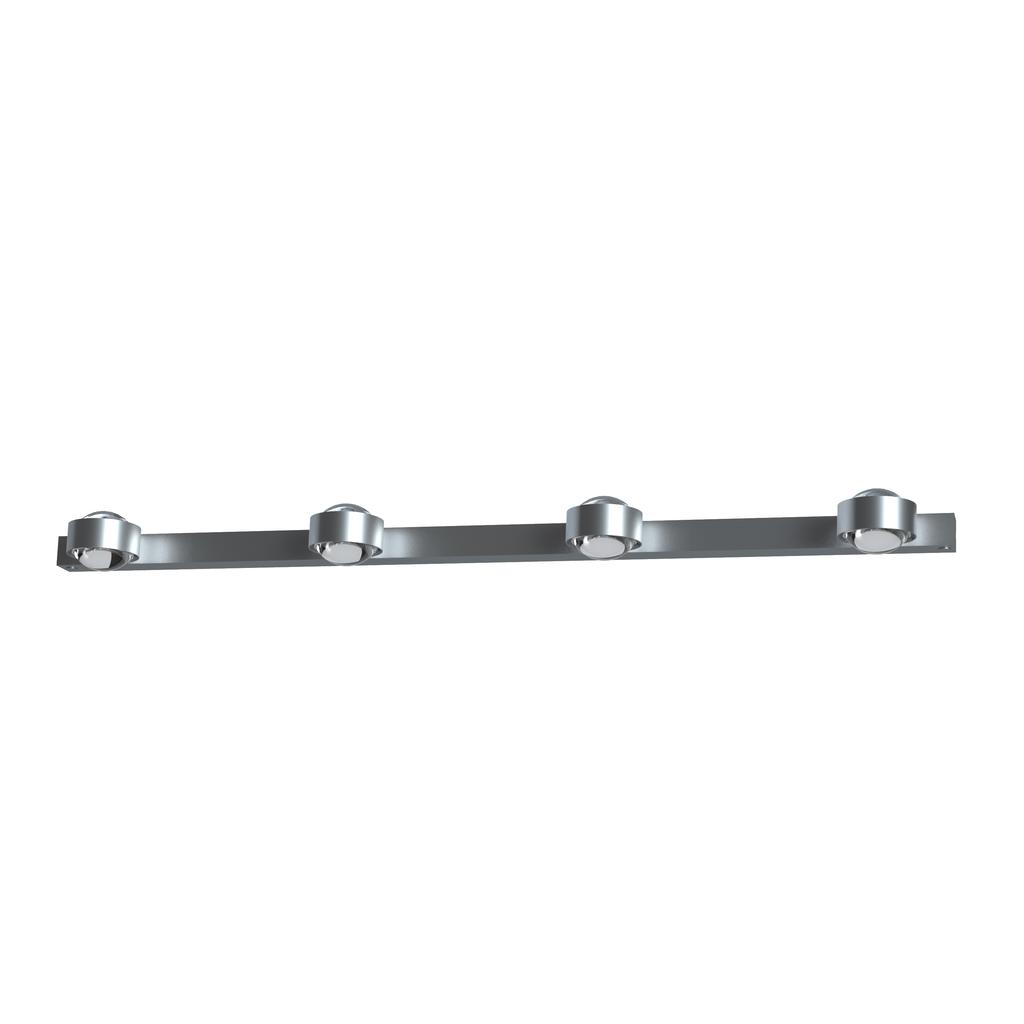 Top Light Puk Mini Choice Mirror / Wall Wandleuchte 4 Köpfe (chrommatt, Standard... chrommatt | Standard-Fassung | 100cm 8-6010041-H