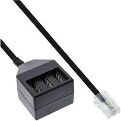 INLINE TAE Adapterkabel, RJ45 Stecker auf TAE NFN Dose, 20cm