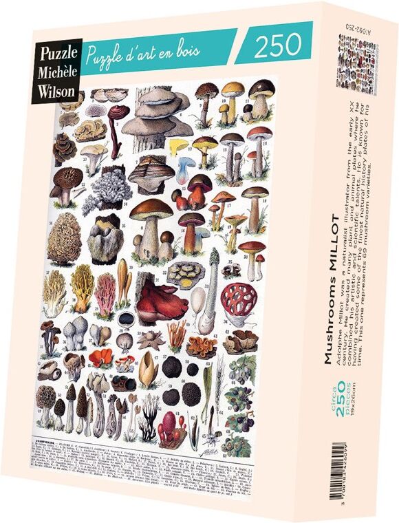 Puzzle bois 250 pcs Les champignons - Puzzle Michèle Wilson