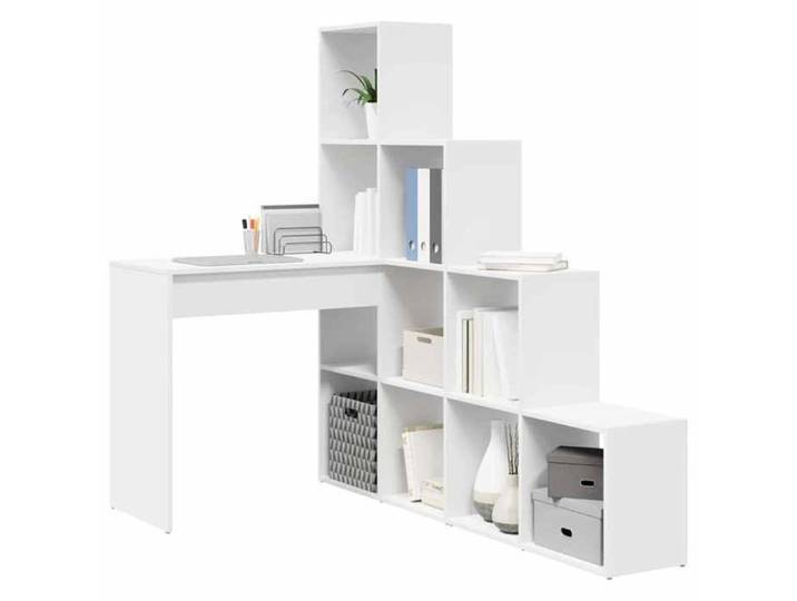 (NEW 2026)Meuble ordinateur/Bureau PC - CLOUD - Cabinet de Bureau d'angle Blanc 101 5x149 5x149 5 cm - Bois d'ingénierie 9950621