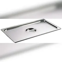 Matfer Edelstahldeckel mit Griff GN 1/9 - für Gastronorm-Behälter ohne Griff (748019)