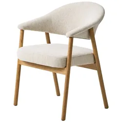 2er-Set Stuhl Elk Stoff Beige Natur