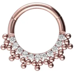 Titan Segmentring Clicker EINGEFASSTE KRISTALLE + KUGELN