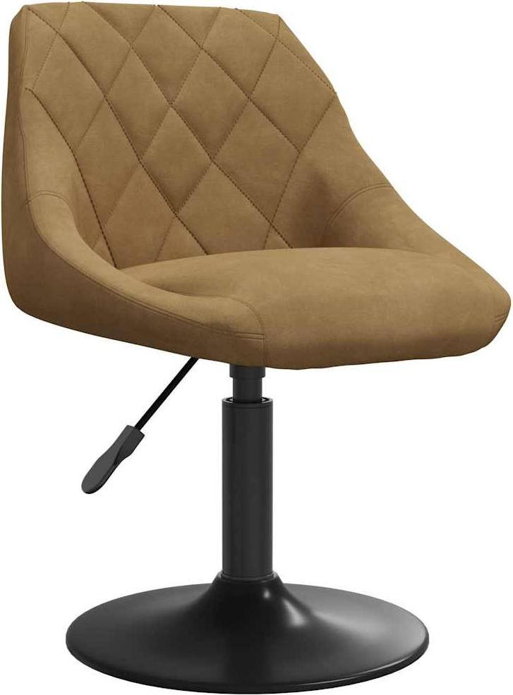 vidaXL Barkruk, bruin fluweel