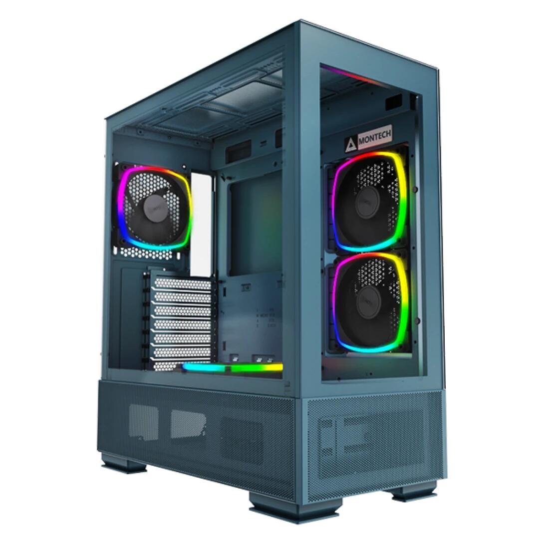 Montech PC Gehäuse Sky Two Midi-Tower Blau SKYTWOM