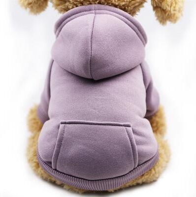 Happy Pet Pantry Cozy Dog Clothes: Warm Clothing For Small & Large Dogs Hoodies, Coats, Outfits For Puppies & Chihuahuas   Size 45 Purple L