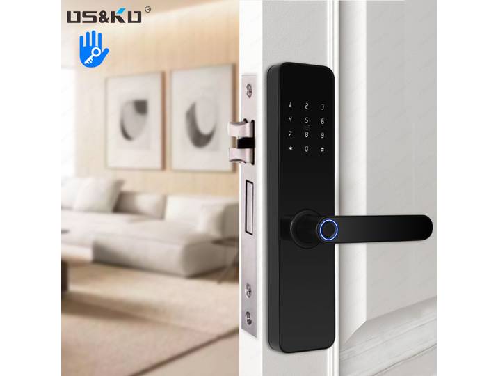 Serrure de porte intelligente TTLOCK pour maison d'hôtes avec serrure électronique pour porte en bois, utilisation domestique, lecture de carte, serrure Bluetooth, carte IC
