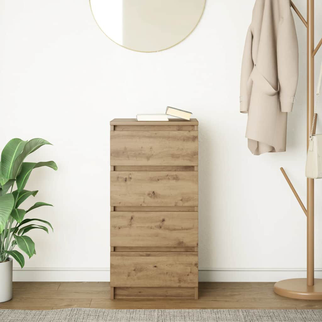 Latitude Run Sideboard 37.5X35x76 Cm Engineered Wood Artisan Oak