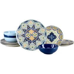creaTable Tellerset 12-tlg. PATIO - B/H/T ca. 3.15x.38x3.15