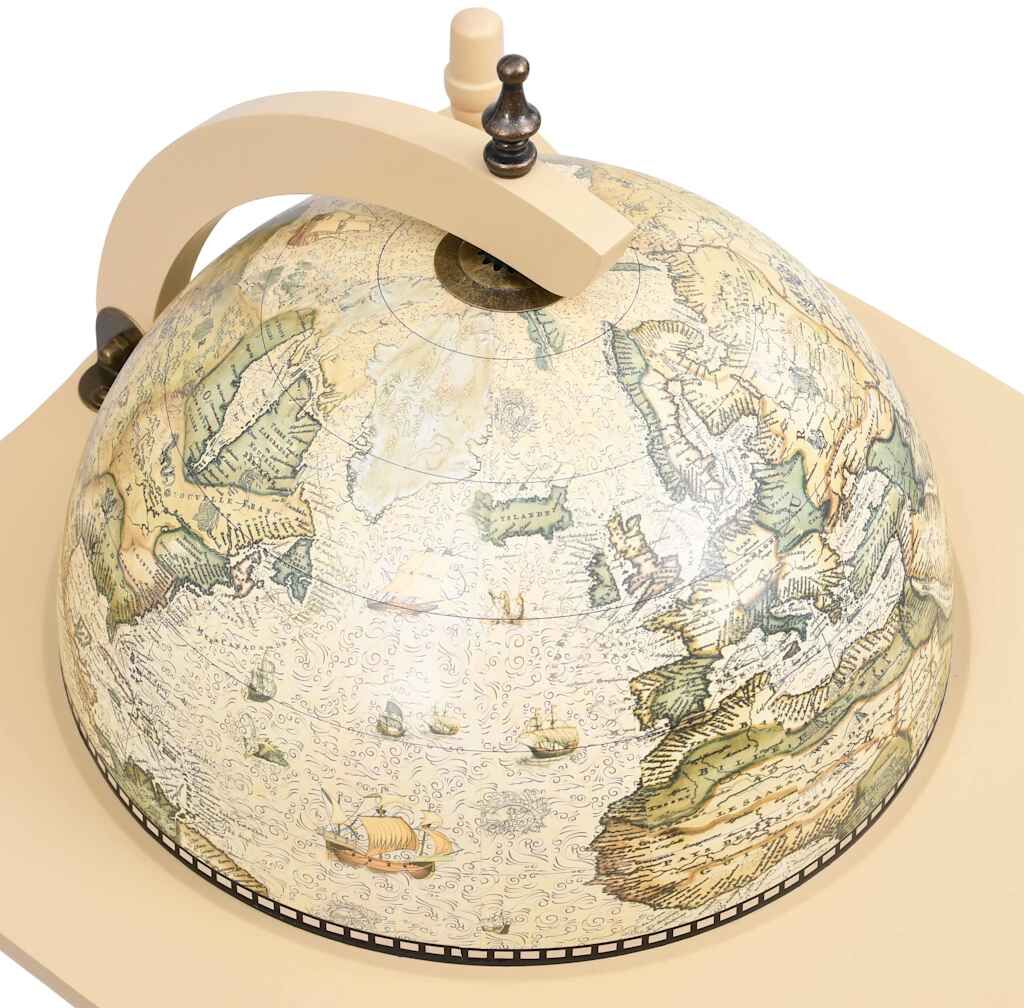 vidaXL Support de vin autoportant globe Bois d'eucalyptus Vert