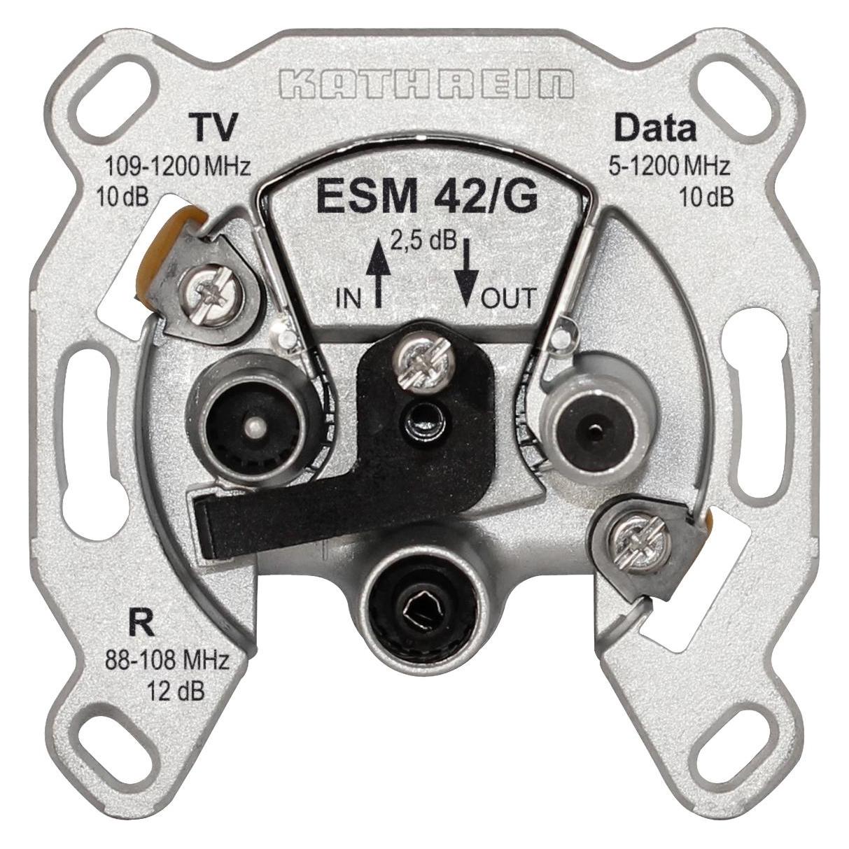 Kathrein ESM 42/G Antennensteckdose für TV/Satellit/Radio (21110055)