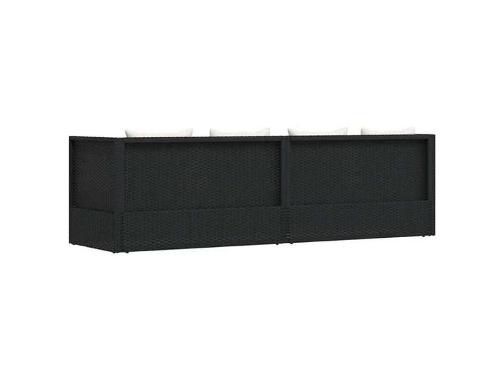 Mode Lit de jardin CHEZ YIYI assise optimal Bain de Soleil - avec coussin et oreillers Résine tressée Noir 200x60x58cm _651186602