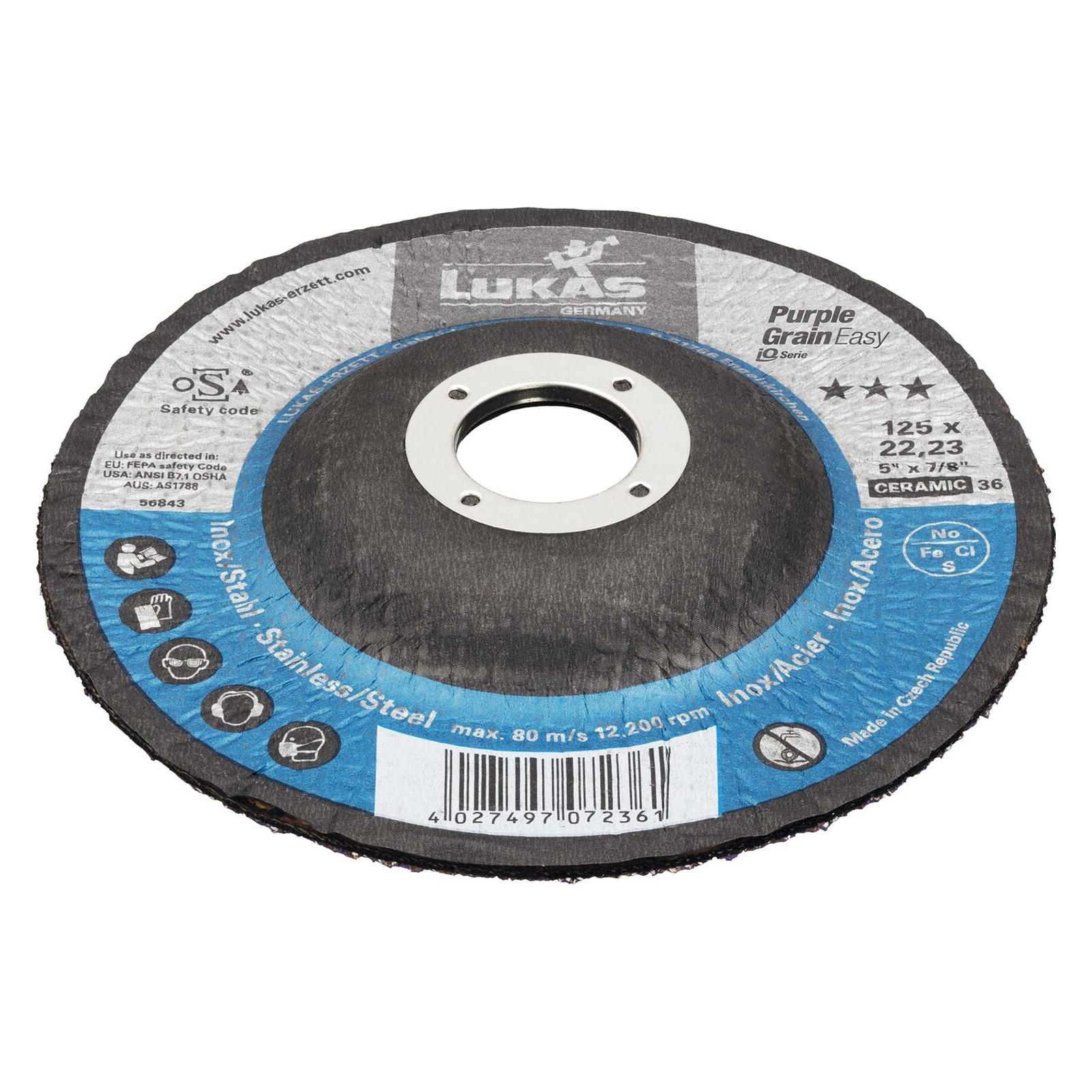 Lukas Schleifscheibe 125 mm Purple Grain Easy für Hartmetall - Korn 36 (A27611250361547)