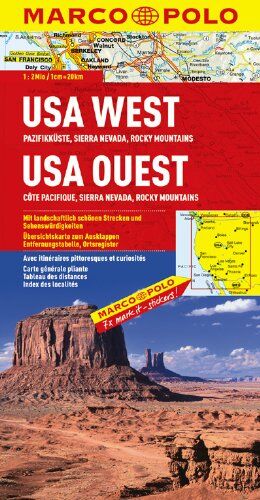 Marco Polo - MARCO POLO Kontinentalkarte USA West, Pazifikküste, Sierra Nevada, Rocky Mountains 1:2 Mio.: Mit landschaftlich schönen Strecken und ... Ausklappen, Entfernungstabelle, Ortsregister - Preis vom 09.10.2026 07:28:09 h