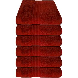 Dyckhoff Waschlappen Siena Set, granat, 30 x 30 cm, Seiftuch, aus 100% Baumwolle, 500 g/m², 6 Stück