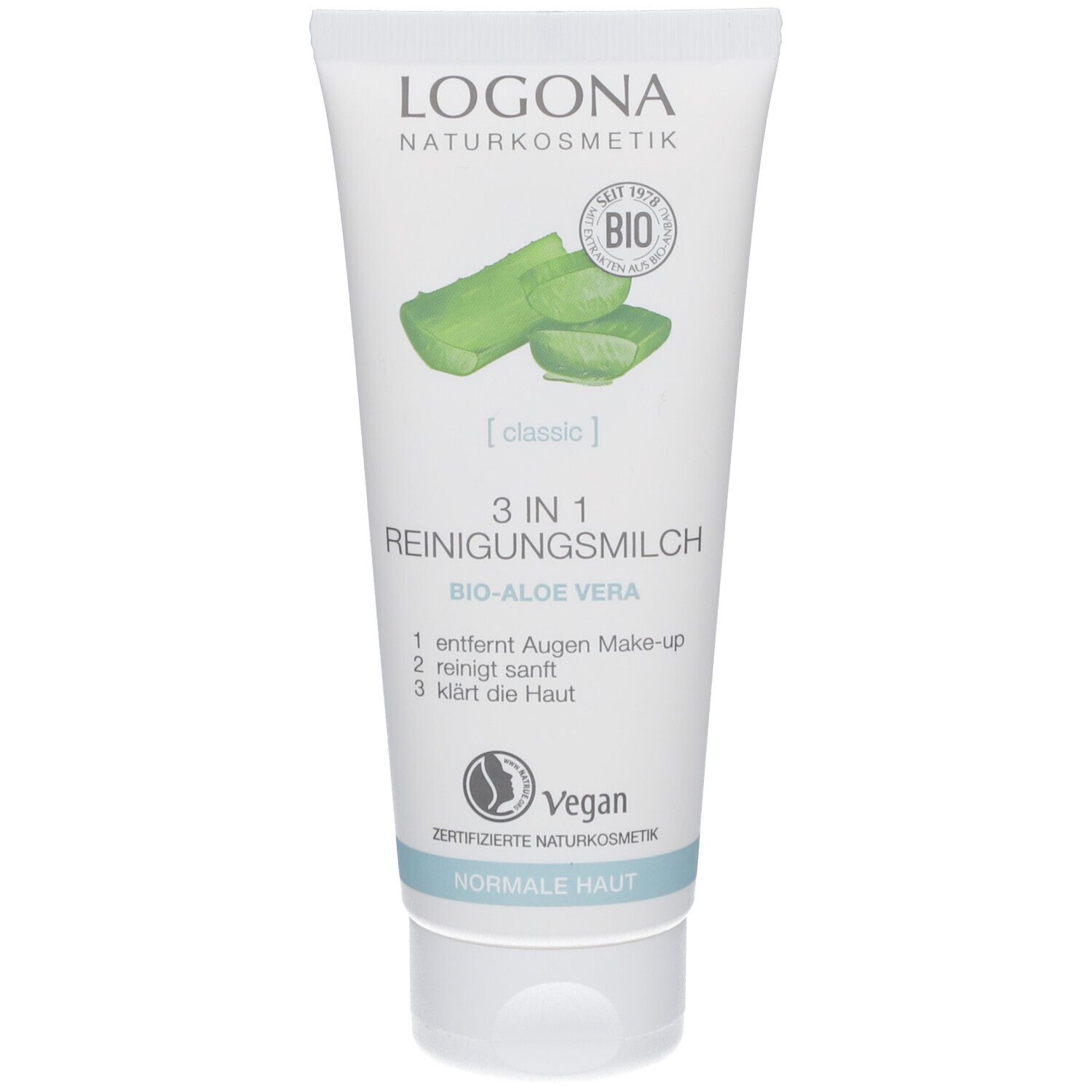 Classic 3 in 1 Reinigungsmilch Bio-Aloe Vera 100 ml Milch