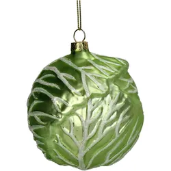 Christbaumschmuck Glas 8,9cm Kohlkopf Kugeln Weihnachtsbaum Anhänger Weihnachten Christbaumanhänger Weihnachtsbaumschmuck Grün