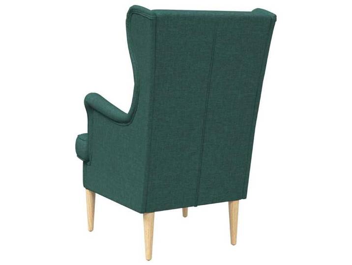 Confortable Fauteuil simple pour salon bureau chaise relax Vert foncé tissu__27865
