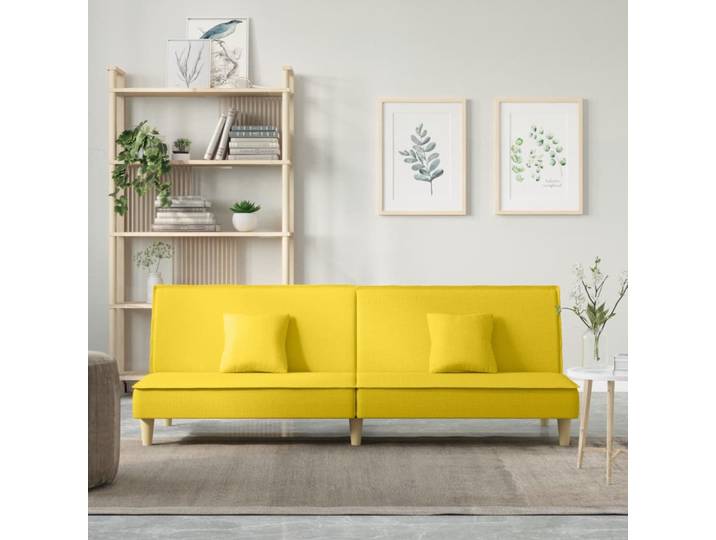 vidaXL Schlafsofa Hellgelb Stoff