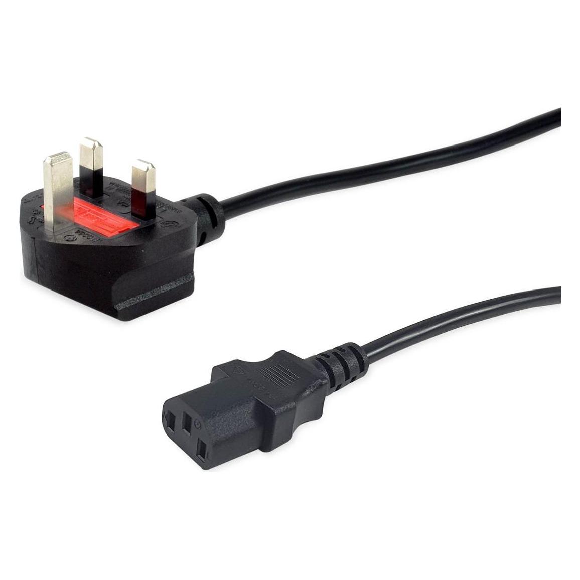 equip IEC-Stromkabel UK-BS1363 -> C13 10m St/Bu schwarz (10 m) (112304)