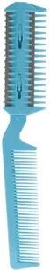 Happy Pet Pantry Dog Hair Trimmer Comb Pet Grooming Comb For Cats Deshedding Brush Dual Blade blue