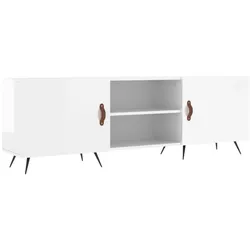 vidaXL TV-Schrank Hochglanz-Weiß 150x30x50 cm Holzwerkstoff