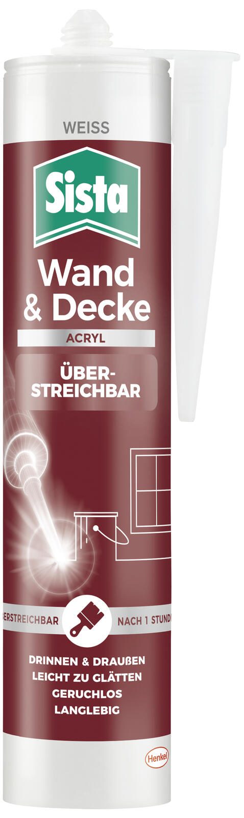 Sista Wand & Decke Maleracryl Dichtstoff Acryl weiß 280,0 ml SHPWH