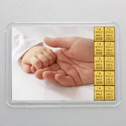 Goldbarren 10g "Alles Gute/Geburt"(Flip)
