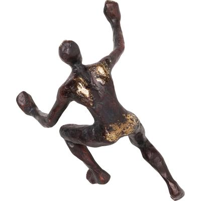 Wanddekoobjekt KARE DESIGN "Wandschmuck Climber 14x23cm", braun, B:14,3cm H:23cm T:9cm, Polyresin, Wanddekoobjekte