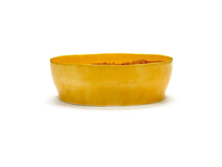Serax Saladier Ottolenghi Feast Ø27,5 cm Yellow stripes-red