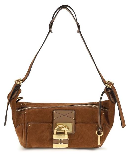 Chloé Schultertasche aus Kalbsleder in Braun