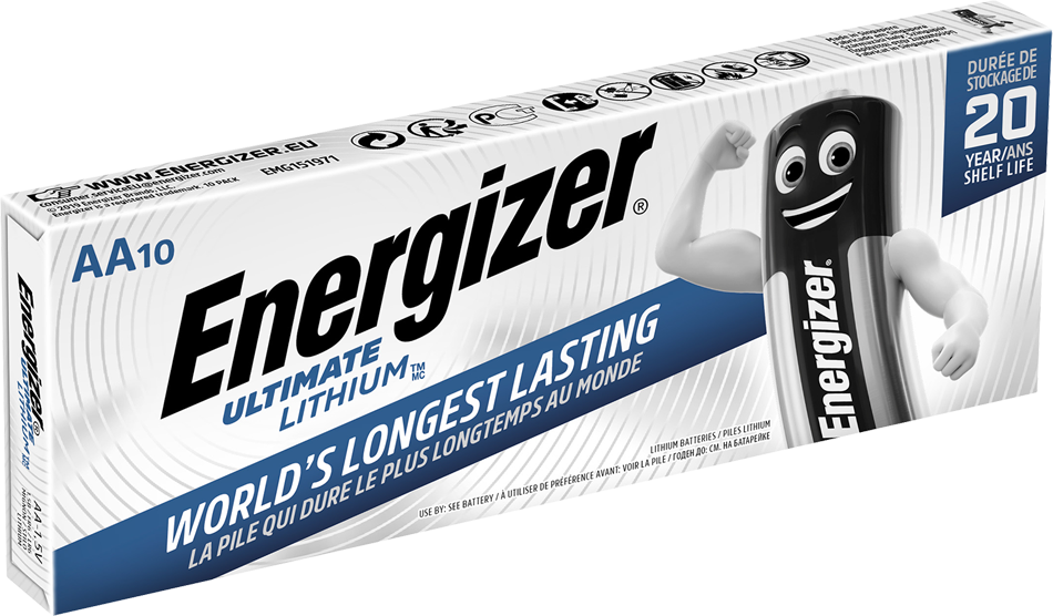 Energizer Ultimate Lithium AA LR6 L91 Batteries   10 Pack