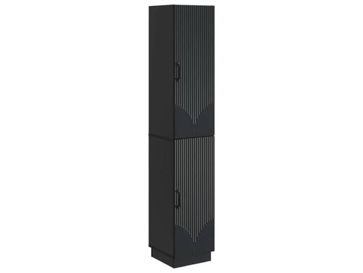 PUGYNBK Schrank-Set, 2 Stück, Schwarz, technisches Holz Organisierte Aufbewahrung, ergonomisches Design, Verwendung im Innen- und Außenbereich, einfache Reinigung