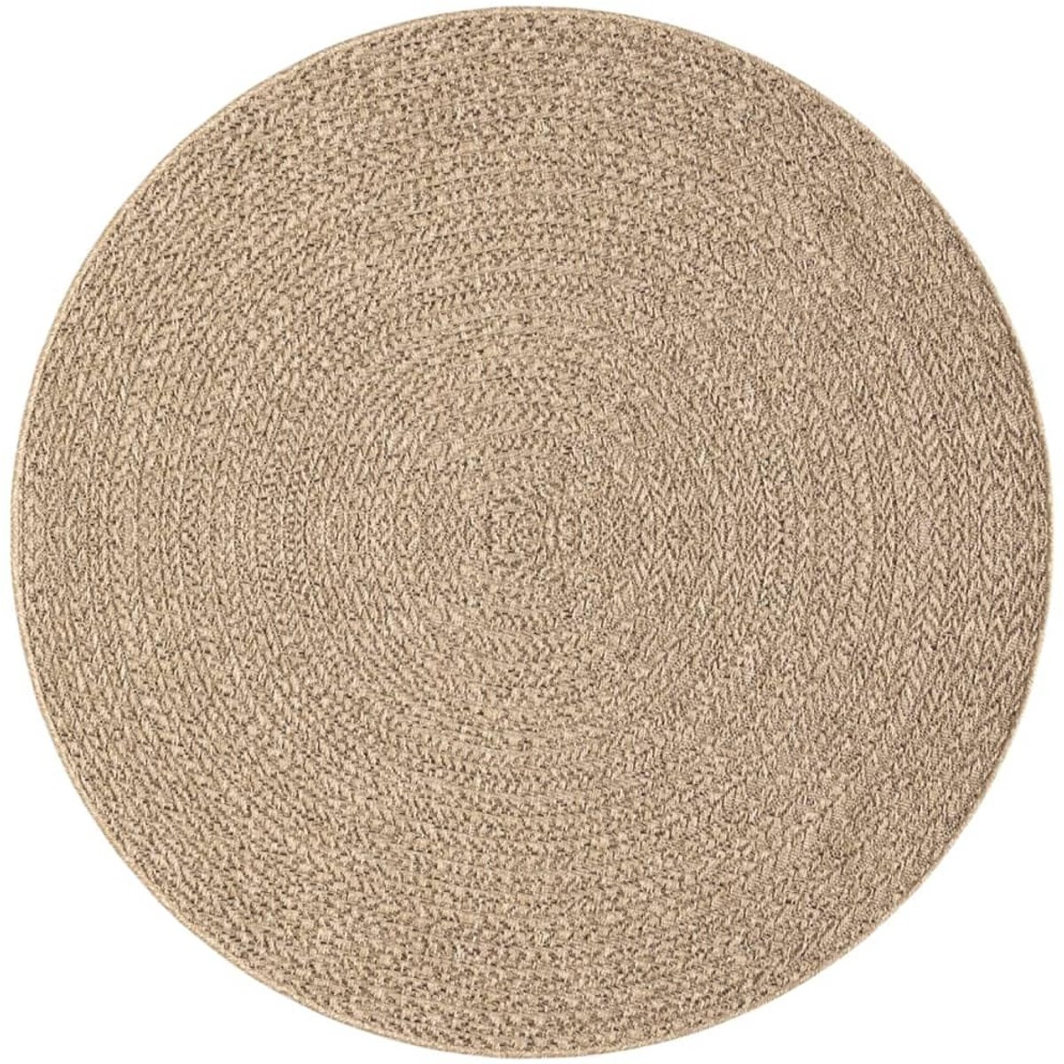 Rond Vloerkleed ZIZUR Jute Look voor Binnen en Buiten Ø 200 cm