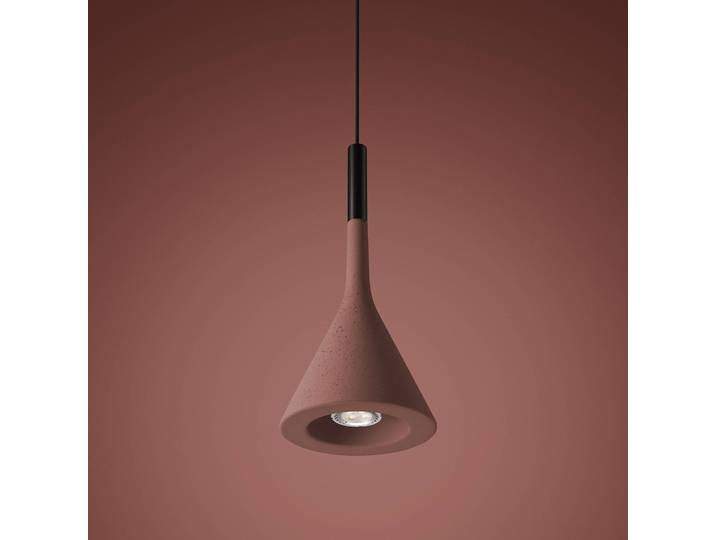 Foscarini Designer Hängeleuchte Aplomb, dimmbar, rot, für Küche, Beton, Design
