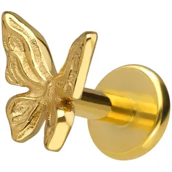 Titan Labret mit Innengewinde SCHMETTERLING