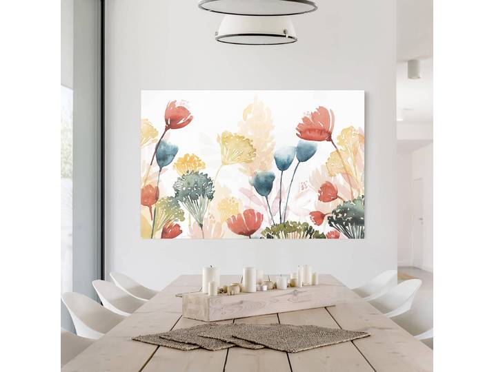 Leinwandbild Wildblumen im Sommer VIII Kunststoffart: Polyethylen Material: Kunststoff Motiv: Blumen Muster: mit Motiv Multicolor 90cm