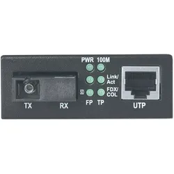 Intellinet 10/100Base-TX to 100Base-FX, SC, Single-Mode, 12.4 mi., WDM (Media Konverter), Zubehör Netzwerk